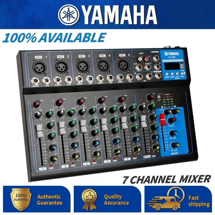 ☛Yamaha audio mixer 7 channel original with bluetooth usb for dj play