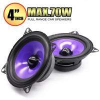 2pcs 4 Inch Car Audio Speaker 70W Full Range Frequency Heavy Mid-bass Modified Subwoofer Non-destructive Installation for Cars