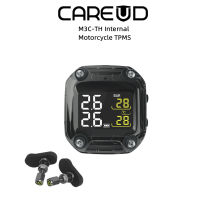 CAREUD Wireless รถจักรยานยนต์ TPMS M3C-TH จอแสดงผล LCD รถจักรยานยนต์ภายใน TPMS ระบบตรวจสอบความดันลมยาง USB ชาร์จเร็ว