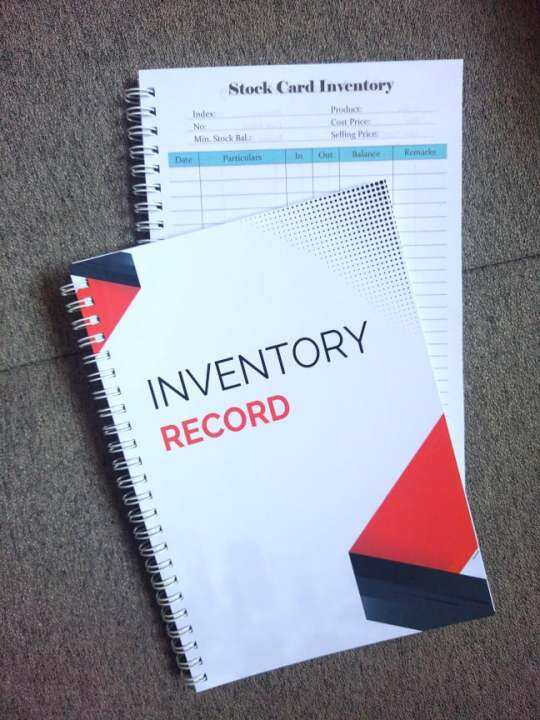 Stock Card Inventory Notebook Style | Lazada PH