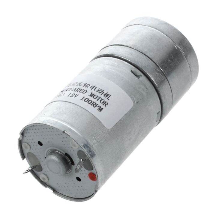 worth-buy-กล่องเกียร์แรงบิด12v-dc-100rpm-motor-listrik-25mm