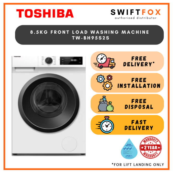 TOSHIBA 8.5KG FRONT LOAD WASHING MACHINE TWBH95S2S Lazada Singapore