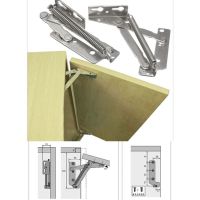 2pcs/set 80 Degree Sprung Hinges Cabinet Door Lift Up Stay Flap Top Support Tool new