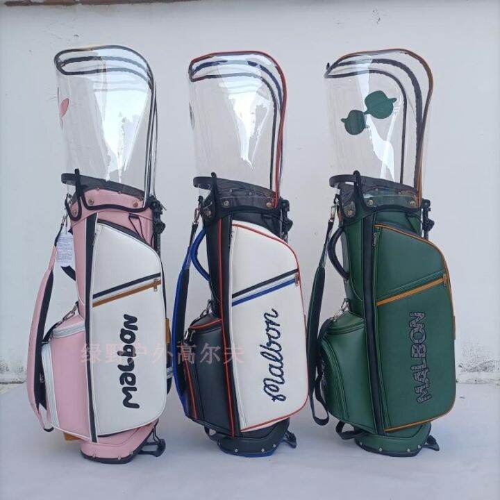 MALBON 2023 New Golf Bag UltraLight PU Waterproof Bracket for Men and