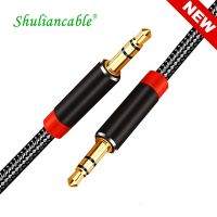 shuliancable AUX Cable Jack 3.5 mm Audio Cable 3.5 mm Jack Speaker Nylon braid Cable 1m 2m 3m 5m for for Headphones Aux Cord Cables Converters