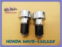 HONDA WAVE110 WAVE125 BAR END NUT SET "CHROME" (1 PAIR) #น็อตปลายแฮนด์ สีชุบ โครเมี่ยม