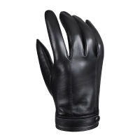 DICIHAYA NEW  Men Genuine Sheepskin Leather Gloves Windproof Thermal Warm Touchscreen Glove Winter Warm Mittens High Qualit