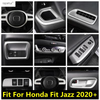 แดชบอร์ด AC Air Vent Head Light โคมไฟหน้าต่าง Lift Handle ชามสำหรับ Honda Fit Jazz GR 2020 - 2022 ABS Matte อุปกรณ์เสริม