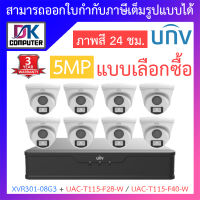 UNIVIEW ชุดกล้องวงจรปิด XVR301-08G3 + UAC-T115-F28-W / UAC-T115-F40-W จำนวน 8 ตัว - แบบเลือกซื้อ BY DKCOMPUTER