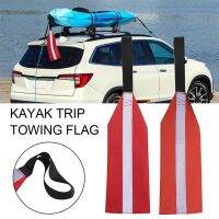 Kayak Safety Flag Oxford Cloth Outdoor Sign Flags Highly Visible Light With Strip Lanyard Canoe Boat Essories