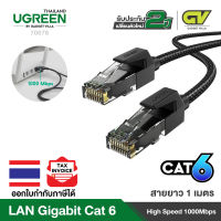 UGREEN รุ่น NW135 Cat 6 Ethernet Cable Braided Cat6 Gigabit High Speed 1000Mbps Internet Cable RJ45 Shielded Network LAN Cord Compatible for PC PS5 PS4 PS3 Xbox Smart TV Router 3FT