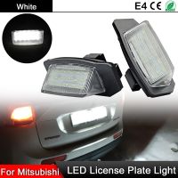 1 Pair For Mitsubishi Eclipse 1 2 3 4 Eclipse Cross Outlander Lancer Sportback High Brightness White LED License Plate Light