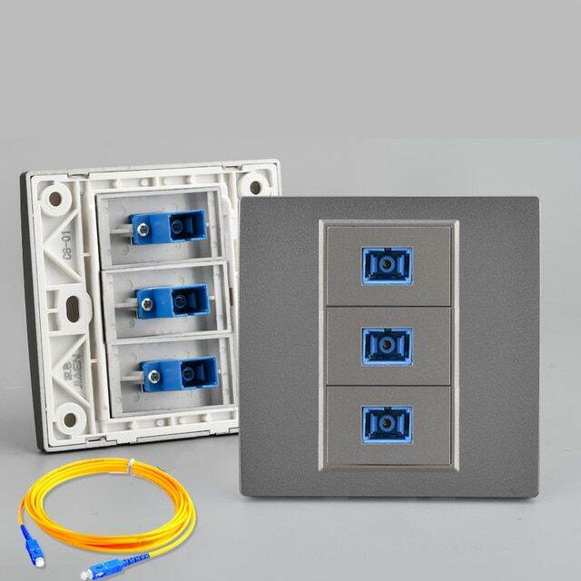Depoguye WallMounted One Port Fiber Optic Information Socket Panel, SC