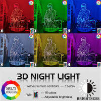 อะนิเมะ3d โคมไฟ Bleach Gin Ichimaru สำหรับตกแต่งห้องนอน Nightlight Cool วันเกิดของขวัญอะคริลิค Led Night Light Bleach