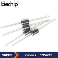 50pcs/lot วงจรเรียงกระแสไดโอด 1N5406 IN5406 ไดโอด 3A 600V DO-27 RECTIFI DIODE