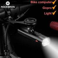 ROCKBROS 400/800LM จักรยานแสงไฟหน้าด้วยภูเขา Holder IPX4 USB ชาร์จจักรยานไฟฉาย Combo ออกด้านหน้าผู้ถืออุปกรณ์จักรยานฟรีของขวัญไปโปรเมา