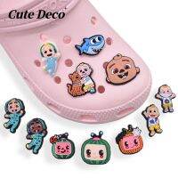 【Cute Deco】Cute Cartoon Sharks (11 Types) Kids / Watermelons / Sharks Charm Button Deco/ Cute Jibbitz Croc Shoes Diy / Charm Resin Material for DIY