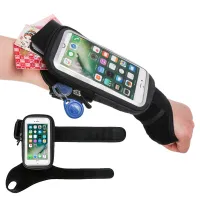 HAISSK Wrist Bag Armbands For iPhone 14 13 12 11 Pro Max XR XS 7 8 Plus Samsung S23 S22 S21 Bicycle Touch Screen Storage Pouch Arm bands