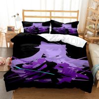 【hot】۩▦ Genshin Print Three Piece Set Fashion Article Children or Adults for Beds Quilt Covers Pillowcases