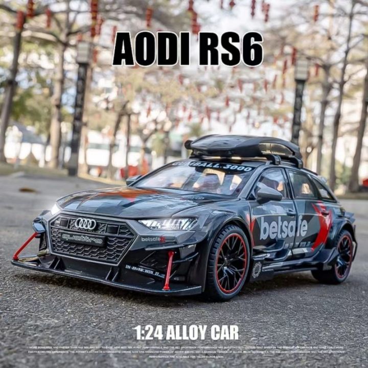 1-24รถ-audi-rs6ดัดแปลง-dtm-โมเดลรถโลหะผสมรถรถของเล่นโลหะสำหรับเด็กผู้ชายดัดแปลงของเล่นของขวัญของสะสม