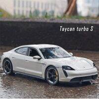 Portsche Taycan เทอร์โบ S โมเดลรถโลหะผสมของเล่นโลหะ Diecasts โมเดลรถยนต์สปอร์ตของขวัญสำหรับเด็กคอลเลกชันจำลองสูง