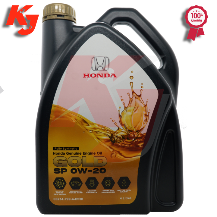 HONDA GOLD SP 0W-20 FULLY SYNTHETIC GENUINE ENGINE OIL 4 LITERS | Lazada PH