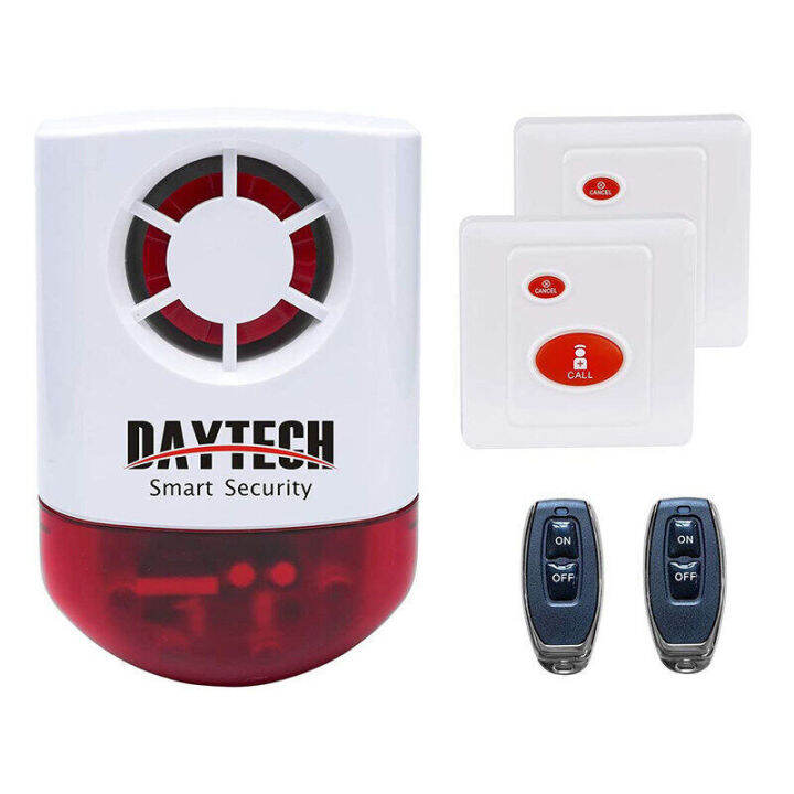 Daytech Wireless Strobe Siren Alarm Home Caring Loud Outdoor SOS Alert