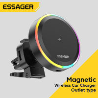 Essager LED Magnetic Suction 15W ที่วางโทรศัพท์มือถือไร้สายเข้ากันได้กับ iPhone 1211 Samsung Universal Holder เหมาะสำหรับที่วางโทรศัพท์มือถือแบบถ้วยดูด