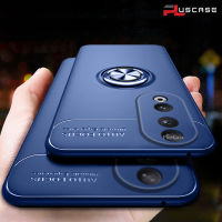 PlusCase สำหรับ Honor 90 5G ขาตั้งแหวนโลหะเคสซิลิโคนอ่อนเคสกันกระแทกแบบบางด้านหลังปลอก