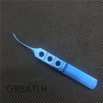 Ophthalmic Forcep 85Mm Titanium Curved Tying Tweeezer Ophthalmic Instrument Eye Beauty Tool