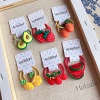 【hot sale】❈♧ C05 ✨Ready Stock✨2PCS New Cartoon Cute Cherry Radish Princess Headwear Hair Tie Kids Elastic Hair Bands Children Ropes Girls Accessories Baby Headdress