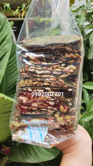 1 kg rong biển kẹp hạt dinh dưỡng - rong biển sấy kẹp ngũ cốc thơm ngon - ảnh sản phẩm 1