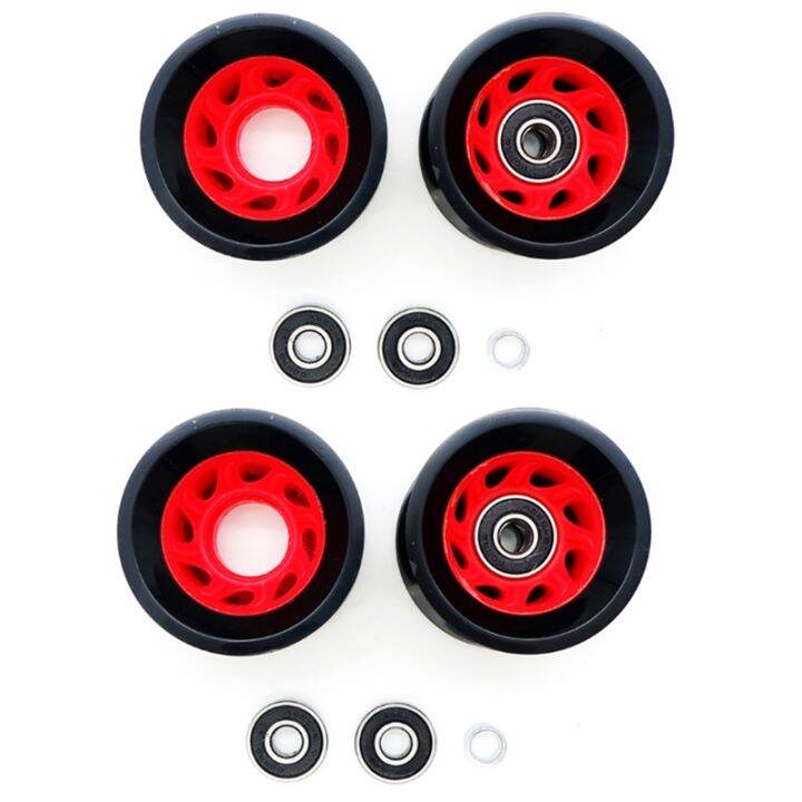 4PCS DoubleRow Roller Skate Accessories Speed Skating Shoe Wheels 95A