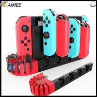 AIMEE สากล ชั้นเก็บของ 4พอร์ต แท่นชาร์จคอนโทรลเลอร์ แท่นชาร์จ สำหรับ Nintendo SWITCH สำหรับ NS joycons