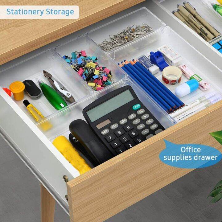 set-of-12-desk-drawer-organizer-trays-with-3-size-clear-plastic-storage-boxes-divider-make-up-organiser-for-office