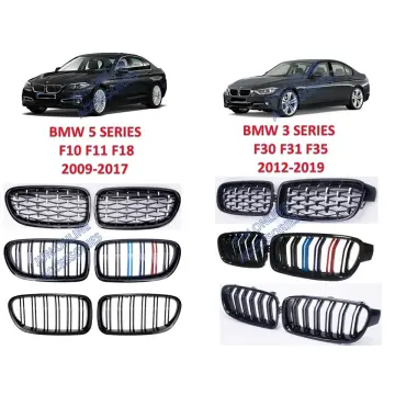 BMW F10 F30 Front Grille Grossly black Chrome Diamond Kidney Grilles Meteor  Style Bumper M Grill For BMW 3 5 series