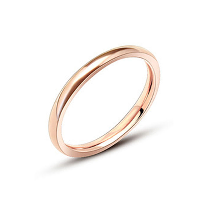 แหวนเหล็กไทเทเนียม-สีโรสโกลด์-สำหรับของขวัญวันวาเลนไทน์
