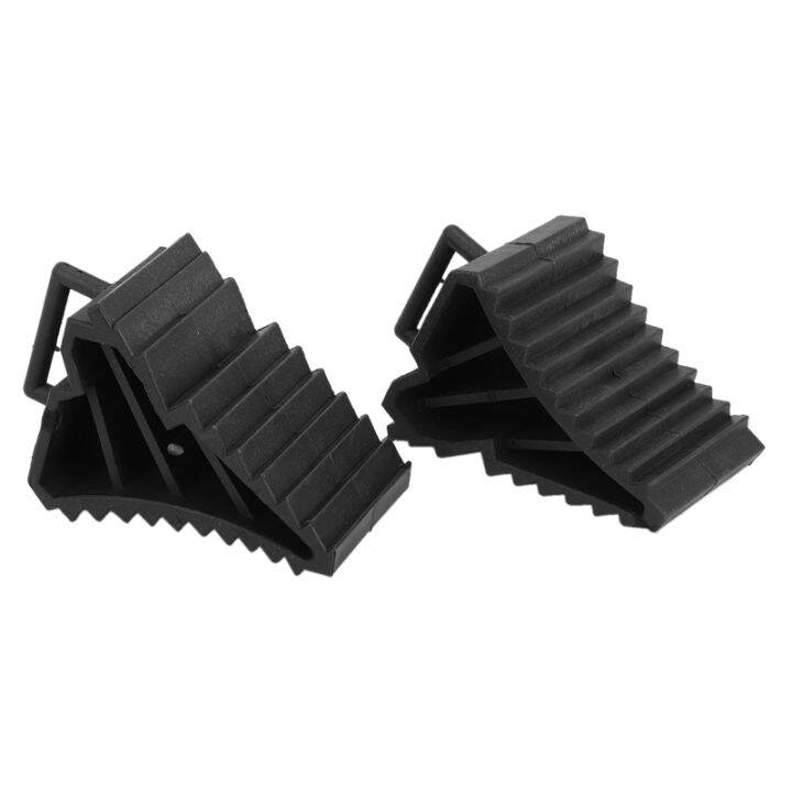 2pcs-antislip-vehicle-car-truck-wheel-tire-chock-stop-block-black