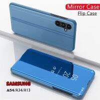 เคสกันกระแทกมีที่ยึดเคสโทรศัพท์หนังกระจก A04S A32 A54ปลอกสำหรับ Samsung A14 LTE 4G 5G