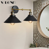 WlGNM Wall Light E27 Iron Wall Lamps For Living Room Bathroom Modern Style Double Head Cap Sconce Indoor Decortion LED Lighting