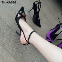 Poplar pointed peep-toe fish mouth high-heeled shoes 2023 summer new sexy female word cingulate heel sandals