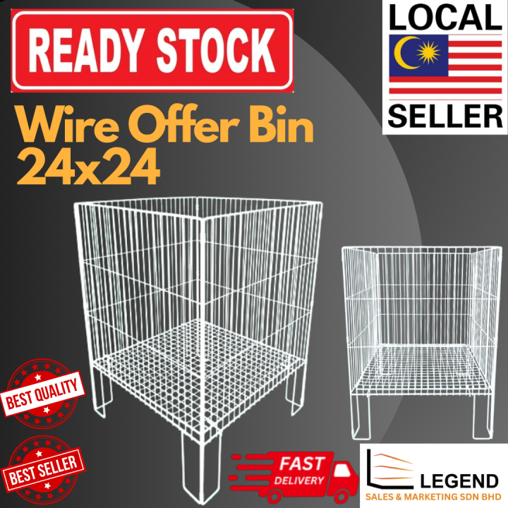 Dump Bin (24x24") / Wire Offer Bin / Display Storage Bin / Multipurpose