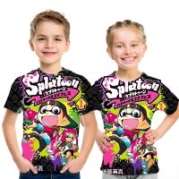 3D Printing Splatoon Girls T Shirt Cartoon Summer Loose Short Sleeve Boys Girls Children T-Shirts Tops