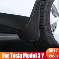 สำหรับเทสลารุ่น3 Y 2017- 2020 2021 2023 2022 Model3กันชนรถหลีกเลี่ยงบังโคลนหลังหน้าโคลนกระด็นฝาครอบอุปกรณ์เสริม