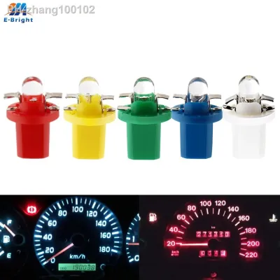 10pcs B8.5 COB Led DC 12V Gauge Dashboard Lamp Car Interior Light Instrument Reading Light Bulbs White Amber Blue Red Green