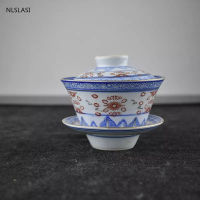 J Ingdezhen เซรามิก Gaiwan ย้อนยุคถ้วยน้ำชาแฮนด์เมดชาหม้ออบชามจีน T Eaware อุปกรณ์ Drinkware ส่วนบุคคลถ้วย150มิลลิลิตร