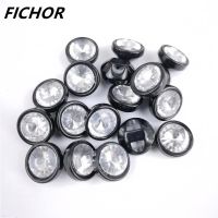 30 pcs 12.5mm Luxury Black Button with Rhinestone Handle DIY Garment Sewing Accessories Shirt Eye Cat Stone Resin Button