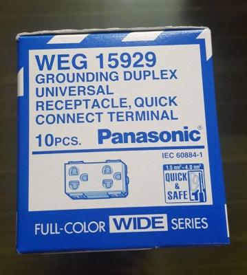Panasonic ปลั๊กกาวคู่  เต้ารับคู่Wide Seriesรุ่นWEG15929 Panasonic ( 10ตัว )