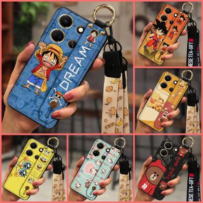 Anti-dust Phone Holder Phone Case For infinix Note30 4G/X6833B Wrist Strap Back Cover Fashion Design Cartoon protective