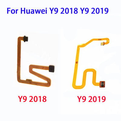 ออริจินัลสำหรับ Huawei Y9 2018 Y9 2019ปุ่มโฮมเครื่องสแกนลายนิ้วมือเซ็นเซอร์คืนสายเคเบิ้ลหลักชิ้นส่วนซ่อมแซมรหัสสัมผัสสำหรับโทรศัพท์กลับปุ่มโฮมสแกนลายนิ้วมือเซน